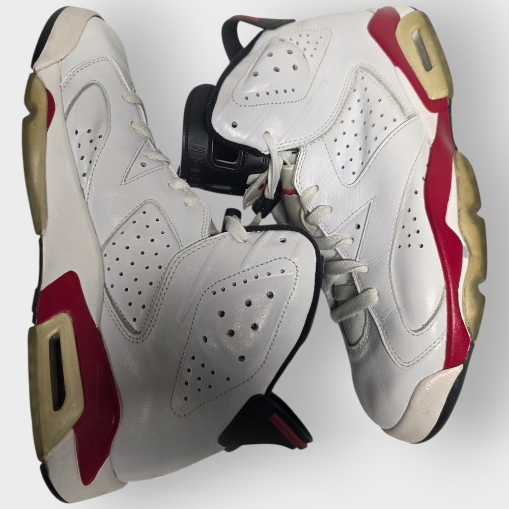 2010 NIKE AIR JORDAN VI 6 RETRO CHICAGO WHITE RED INFRARED BLACK 384664-102 10.5 - Picture 4 of 9
